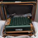 Melalenia Luggage Set 4 Piece Carry On, Hardside Suitcase with TSA Lock and Spinner Wheels, Carry-On Ailline Approved, Green Brown