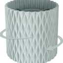 Rotating Pen Holder for Desk, 5 Slots Unique Blue Desk Pen Organizer Easthetic Desktop Supplies and Accessories for Women Girls, Pencil Cup Caddy for Office Home Art Supply