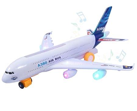 Kidsthrill Airplane Toy with Bump & Go, Flashing Lights & Sounds  For Boys & Girls Age 312