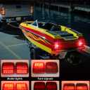 spnanma Wireless Trailer Lights Kit Magnetic, LED Wireless Tail Lights for Trailer with Strong Magnet and Rechargeable Battery, IP67 Waterproof, Portable Tow Light Set for Trucks, RVs, Boats, Campers