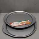 Pizza Pan - 14 Inch Nonstick Pizza Pan for Oven with Widen Handles for Cooking, Baking, and Grilling - Durable, Even Heating, Long-Lasting Kitchen Cookware (2, Grey) 