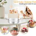 TeamFar 9 Inch Cake Pan, Stainless Steel Round Layer Cake Baking Pans Tins for Birthday Wedding, Non-Toxic & Heavy-Duty, Mirror Finish & Leak Proof, Oven & Dishwasher Safe, Set of 2
