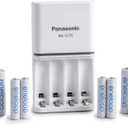 Panasonic K-KJ55MC84CZ eneloop Power Pack; 8AA, 4AAA, and Advanced Battery 3 Hour Quick Charger