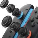 JSAUX Thumb Grips for Nintendo Switch 2 (2025), Switch Thumb Grip Caps, Ergonomic Design, Enhanced Gaming Grip, Comfortable & Durable, Joycon Grip Button Stick Cover - Black, 3Pairs(6pcs)