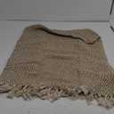 DII Rustic Farmhouse Double Diamond Woven Throw, 50x60, Stone