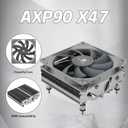 Thermalrlght AXP90 X47 Low Profile CPU Air Cooler, with 92mm Slim PWM Fan for 2700RPM High Speed ITX CPU Fan, AGHP Technology, for AMD AM4 AM5/Intel 1150/1151/1200/1700