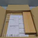 X-cosrack Earring Holder, 5-Tier Jewelry Organizer with Wooden Tray, 132 Holes, White+Natural