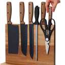 Home Kitchen Magnetic Knife Block Holder Rack Magnetic Stands with Strong Enhanced Magnets Multifunctional Storage Knife Holder