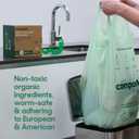 Compostic Compostable Trash Bags, 13 Gallon Tall Kitchen (50 Count) Starter Pack Extra Strong, Home Compostable, Plant-Based, Non-Toxic, Unscented Garbage Bags