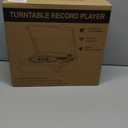 Vinyl Record Player with Speakers Vintage Turntable for Vinyls Records Belt-Driven Turn Table Support 3-Speed, Wireless Playback, Headphone, AUX-in, RCA Line LP Phonograph for Sound Enjoyment Black