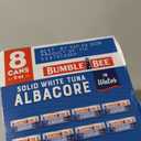 Bumble Bee Solid White Albacore Tuna in Water, 5 oz Can (Pack of 8) - Wild Caught Tuna - 29g Protein per Serving, High in Omega-3s - Non-GMO Project Verified, Gluten Free, Kosher