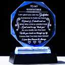 YWHL Godfather Gift with Colorful Base Engraved to My Godfather Crystal Keepsakes Gifts from Godchild on Fathers Day Christmas Thanksgiving Birthday Crystal Gifts for Godfather from Goddaughter Godson