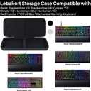 Lebakort Storage Case Compatible with Razer Blackwidow V3/ Blackwidow V4/ Cynosa V2/ Ornata V3/ Huntsman Elite/Huntsman V2/ Redthunder K10 Full Size Mechanical Gaming Keyboard (Black Case)
