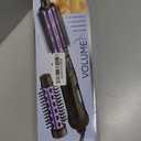 Conair 2-in-1 Hot Air Curling Combo, Includes 1.5-inch Curl Brush and 1-inch Aluminum Bristle Brush (Black / Purple)