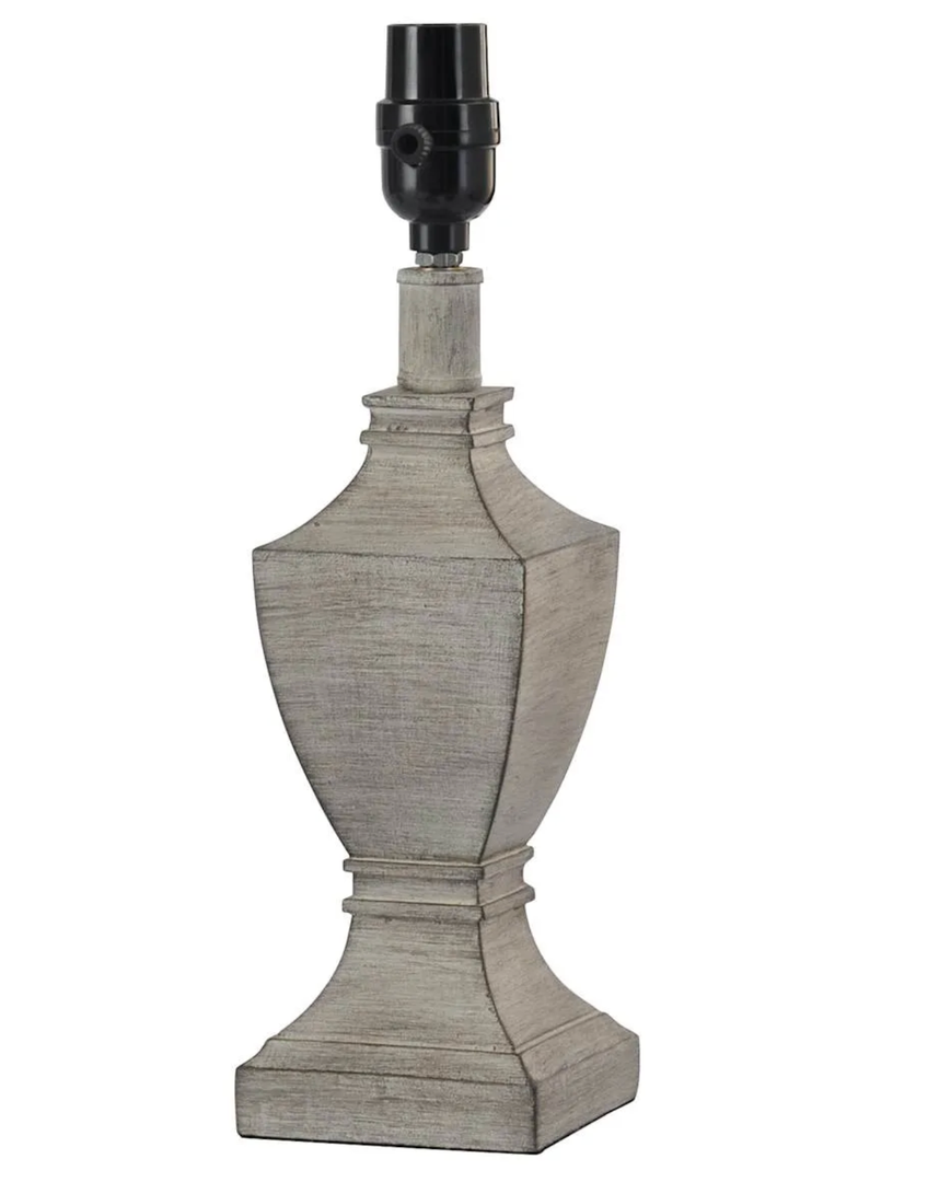 Greyson Grey Small Lamp Base, 13.5"