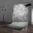 ZTHMOE 5x7ft Fabric Grey Abstract Texture Photography Backdrop (No Stand No Clips) Portrait Photoshoot Background Adult Newborn Child Headshot Photo Studio Props Booth Rod Pocket On Top