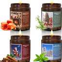 Christmas Candles 4 Pack Set,Christmas Candle Scented Gift Set,Christma Scented Candles Gift for Women, Aromatherapy Soy Candle for Home Scented, Winter Holiday Xmas Candles