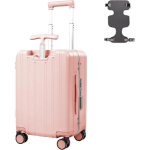 20" Ride-On Luggage with Child Seat, Hardside Carry-On Suitcase with 360° Silent Spinner Wheels, TSA Lock, & Dual Telescoping Handles for Kids & Adults & Busy Moms