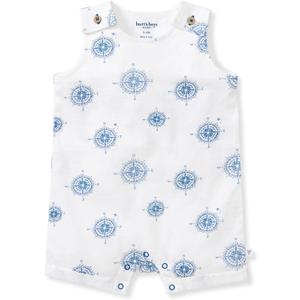 Burt's Bees Baby baby-boys Sleeveless Romper, 100% Organic Cotton, One-piece Outfit Boy Clothes for Sizes Newborn to 24 Months