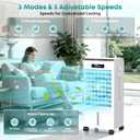 Portable Air Conditioners, Windowless Portable AC with 3 Speeds, 3 Modes, 8L Evaporative Air Cooler w/7H Timer, 90°Oscillation, Remote Control Air Conditioners for Bedroom, Small Room, Home (White)