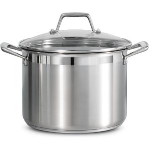 Tramontina Lock & Drain Stainless Steel 8-Quart Pasta Pot with Lid and Strainer