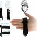 Universal Cuff Adaptive Utensil Holder for Elderly Adults Eating Handicap Utensils Feeding Therapy Tools (3 PCS) Adaptive Holder Cups Spoon Fork Gadgets for Arthritic Hands Parkinsons Patients Gifts