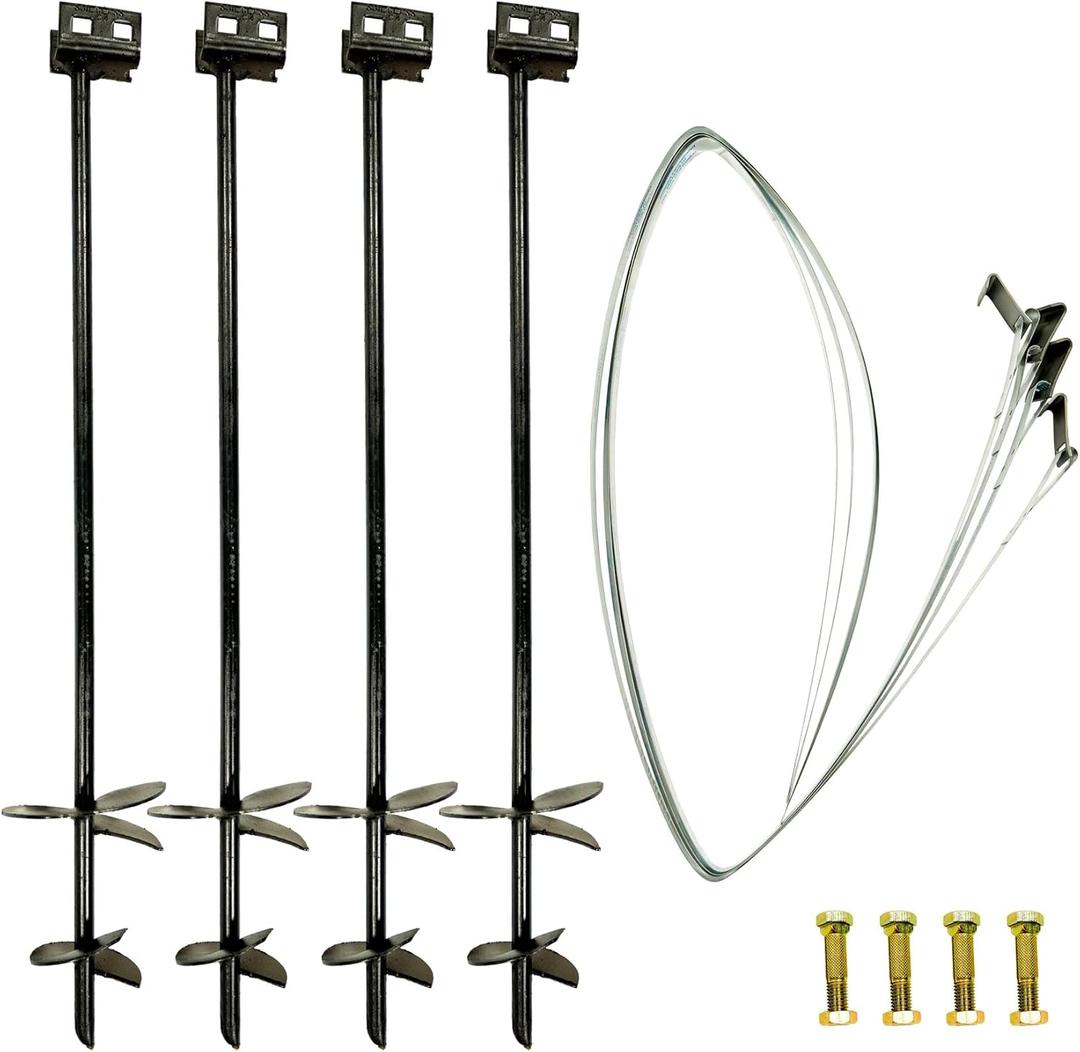 Tie Down | 36 in. x 3/4 in. Double Head anchoring kit with Straps and Bolts (4-Pack)