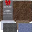 Premium Microfiber Indoor Door Mat  20"x30" Washable Entry Mat, Non-Slip, Waterproof Backing, Super Absorbent, Low Profile Entryway Doormat for Indoor Entrance (Brown/Dark Brown Fibers)