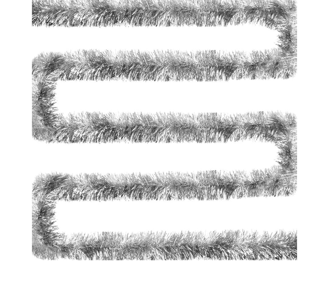 50 Ft Silver Christmas Tinsel Garland Xmas Tree Decorations Thick Thin Metallic Twist Garland Ornament Decor Shiny Hanging Oder Batyashita terthout Shpiptimas Decoration