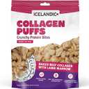 Icelandic+ Collagen Puffs: Baked Beef Collagen with Lamb Marrow 2.5oz - Treats for Med-Lg Dogs, Crunchy Protein Bites (2.5 Ounce (Pack of 1)) BB Date: 5/13/27