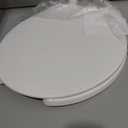 BEMIS 75 Commercial Open Front Plastic Toilet Seat, Heavy Duty Industrial Seat with Lid, Round, White