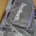BlessReach Rollator Walkers for Seniors with Seat, Lightweight Aluminum Frame Walkers wiht Seat, 350 lbs Weight Capacity, 8" All-Terrain Wheels, 6-Level Adjustable Height, Purple