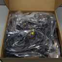 Brightever LED Outdoor String Lights 100FT Patio Lights with 52 Shatterproof ST38 Vintage Edison Bulbs, Outside Hanging Light Waterproof for Porch, Deck, Garden, Backyard, Balcony, 2700K Dimmable (100FT-Warm White, Black Wire)