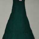 MEROKEETY Womens 2025 Summer Spring V Neck Knit Midi Dress Bodycon Casual Sleeveless Ribbed Sweater Dresses Green ,Size S
