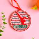 3 x Gymnastics Christmas Ornament, Gymnast Girl Christmas Ornament Tree Decor, Keepsake Gifts for Gymnast Sports, Xmas Gift for Gymnastics Lovers Girls Women Fans Coach