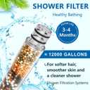 AWO 4 PACK Replacement Shower Head Filter Cartridge Compatible with SR SUN RISE Handheld Showerhead,Multi Stage Shower Filtration Systems for Hard Water Reduces Chlorine,Fluoride and Harmful Substance