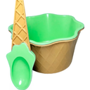 Set of 2 Pots Sorvete Tigela With Colher Shell Format