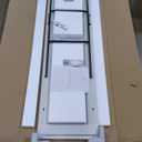 Hasipu Full Length Mirror with Lights, 56" x 16" LED Floor Mirror, Full Body Dressing Standing, Hanging Mounted Mirror for Living Room Bedroom Cloakroom, Round White