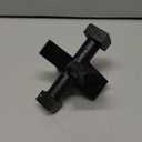 Feekoon 6 Sided Cleanout Plug Wrench, Plumbing Tools and Plumbing Wrench, Threaded Drum Trap Tools for Both Slotted or Square Countersunk Cleanout Plugs Drum Traps Heavy Duty Iron(Black)