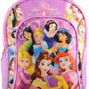 Disney Princess Backpack for Girls Kids Toddlers ~ Deluxe 16" Princess School Bag Featuing Ariel, Cinderella, Rapunzel, and More (Disney Princess School Supplies), Disney Princess Backpack