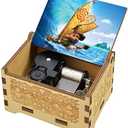 Sooharic Wooden Music Box, Antique Carved Wind Up Music Box Gifts for Kids