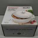 Mueller 6qt Enameled Cast Iron Dutch Oven, Heavy-Duty Casserole and Braiser Pan with Lid and Knob, Oven-Safe up to 500 F & Across All Cooktops, White