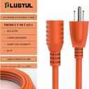 Outdoor Extension Cord 50 FT Waterproof, 16/3 Gauge Heavy Duty 3 Prong Extension Cord, 13A 1625W SJTW, ETL Listed, Great for Garden and Home, Orange