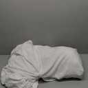 PANDATEX White Linen-Textured Bed Sheets Set, Bamboo Rayon, Cotton, Linen Blend Bed Sheets Queen Size, Soft Cool & Breathable for Hot Sleepers,Durable Natural Organic Bed 15'' Deep Pocket - 4 Piece