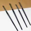 Eye Makeup Brush Set, 4 Pcs Professional Blending Eyeshadow Makeup Brushes for Concealer Eyebrows Eyeliner, Soft Hairs & Wood Handle