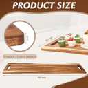 Baderke Large Charcuterie Board with Handles 48 x 12 Inch Rectangular Wood Serving Board Acacia Serving Tray Long Cheese Platter for Meat Food Party Appetizers Fruits Display Kitchen Outdoor Use