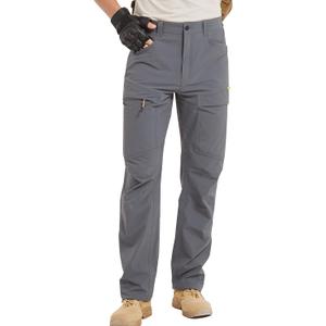 HARD LAND Hiking Pants Men Outdoor Cargo Quick Dry Lightweight Stretch Travel Pants with Elastic Waist for Fishing (36W x 32L, Gray)