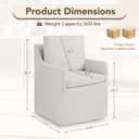 KISLOT Upholstered Dining Chair with Washable Cover, Light Beige; 1 Chair Included