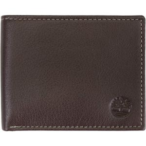 Timberland Men's Leather Wallet with Attached Flip Pocket (Brown (Blix))