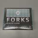 200 Count Clear Plastic Forks Heavy Duty, Premium Disposable Forks, Heat Resistant & BPA Free, Durable Plastic Cutlery for Daily Use